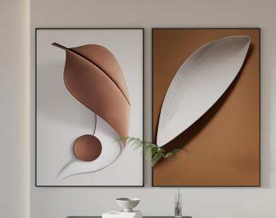 现代挂画3D模型下载